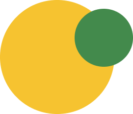 Yellow large circle with a green circle Graphic